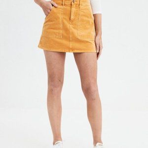 WORN ONCE AEO Yellow Corduroy ALine Skirt